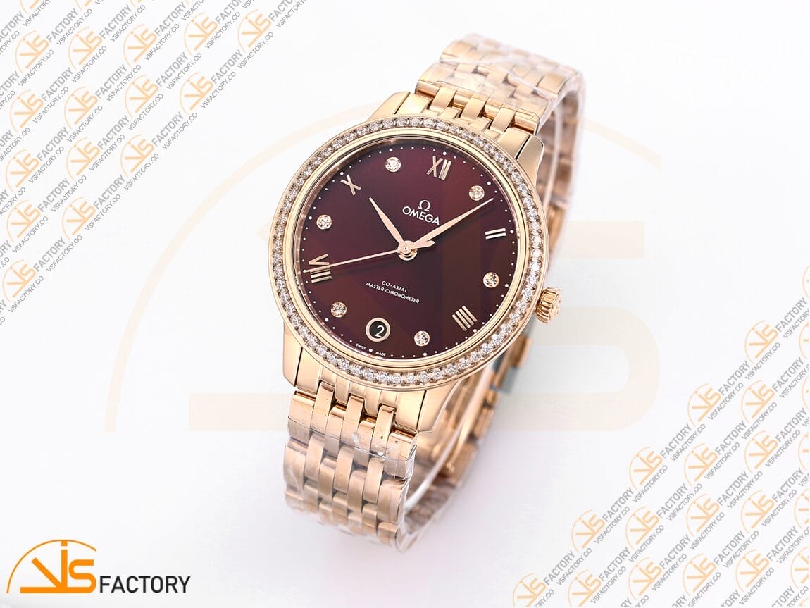 VSFactory (VSF) Omega De Ville Prestige 34mm Black Diamond Dial RG A8800 Movement - 图片 4