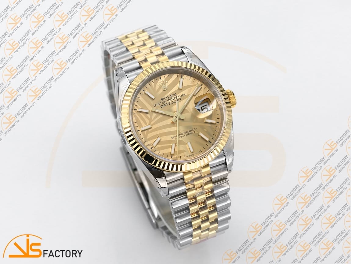 VSFactory (VSF) Rolex Datejust 36 126233 Leaf Dial 904L Steel Yellow Gold VS3235 Movement - 图片 5