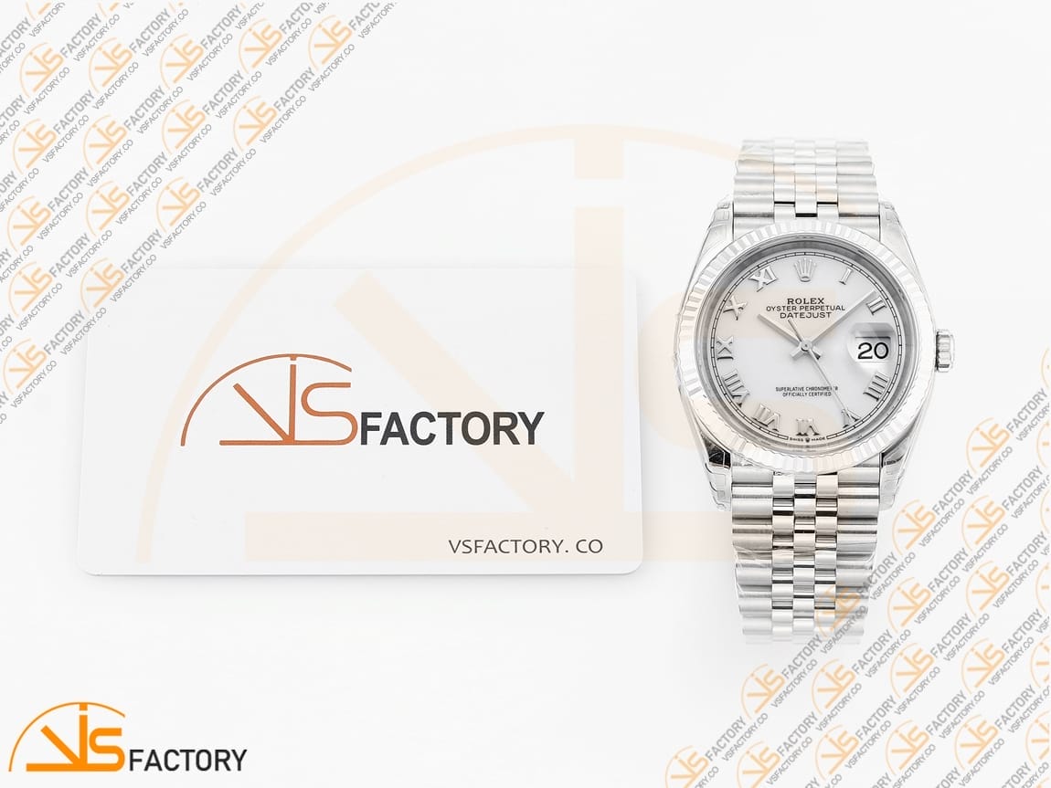 VSFactory (VSF) Rolex Datejust 36 126234 White Roman Dial – 904L Steel / VS3235 Movement - 图片 2