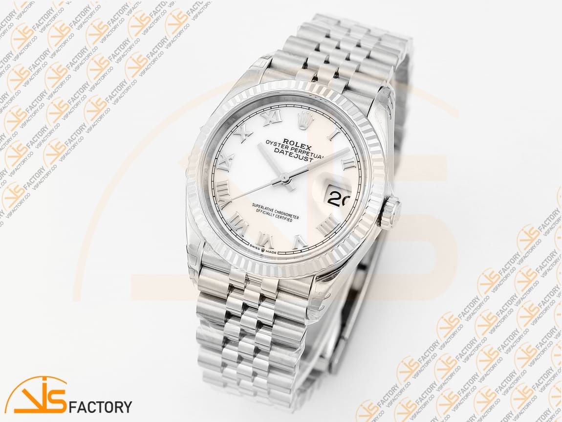 VSFactory (VSF) Rolex Datejust 36 126234 White Roman Dial – 904L Steel / VS3235 Movement - 图片 4