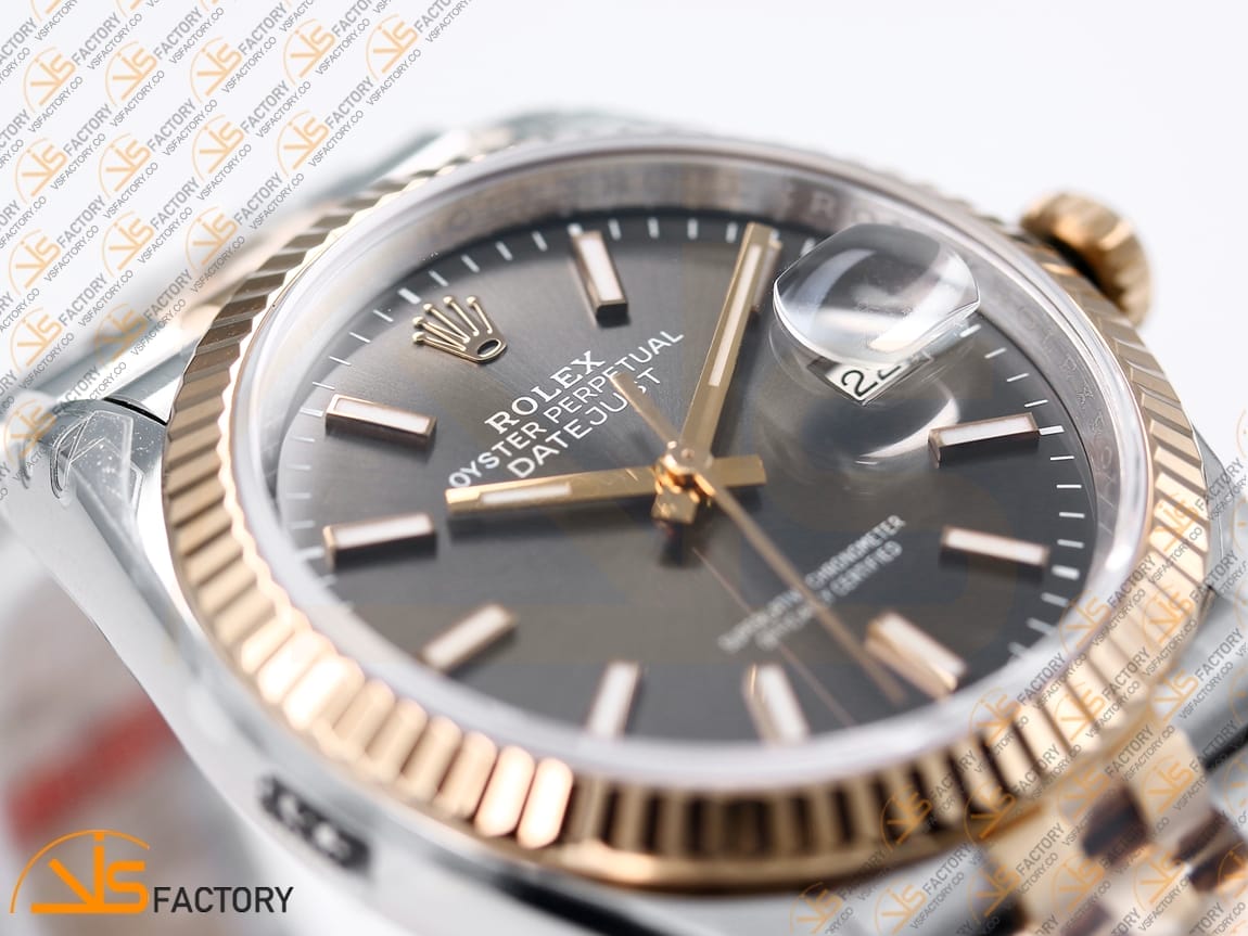 VSFactory (VSF) Rolex DateJust 36 116231 Gray Stick Dial 904L Steel and Rose Gold Jubilee Bracelet VS3235 Movement - 图片 11