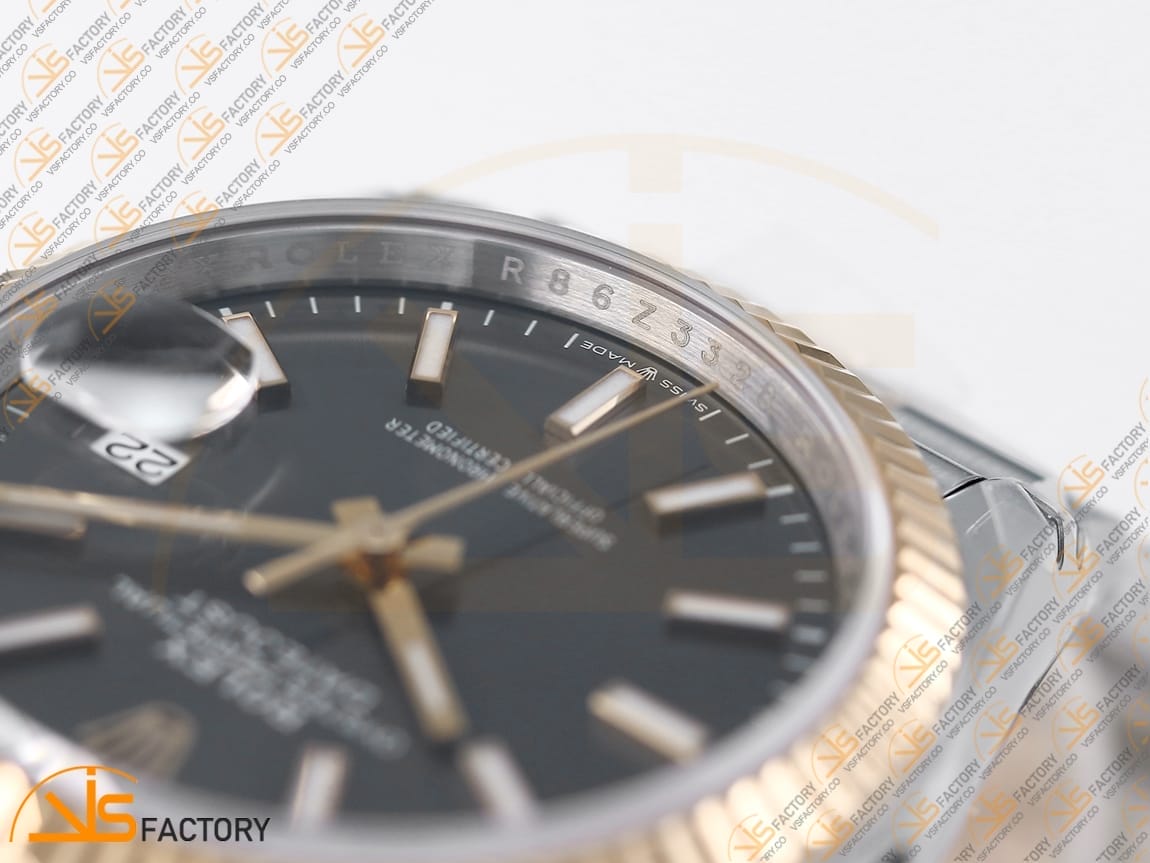VSFactory (VSF) Rolex DateJust 36 116231 Gray Stick Dial 904L Steel and Rose Gold Jubilee Bracelet VS3235 Movement - 图片 10