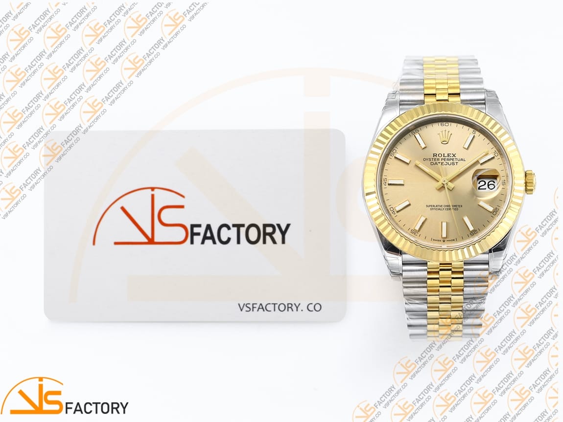 VS Factory Rolex DateJust 41 126333 Yellow Gold Dial SS/YG VS3235 Movement - 图片 2