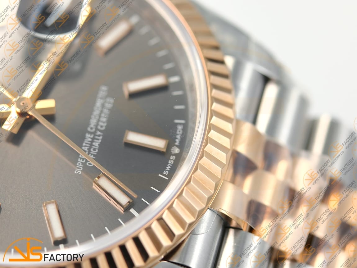 VSFactory (VSF) Rolex DateJust 36 116231 Gray Stick Dial 904L Steel and Rose Gold Jubilee Bracelet VS3235 Movement - 图片 7