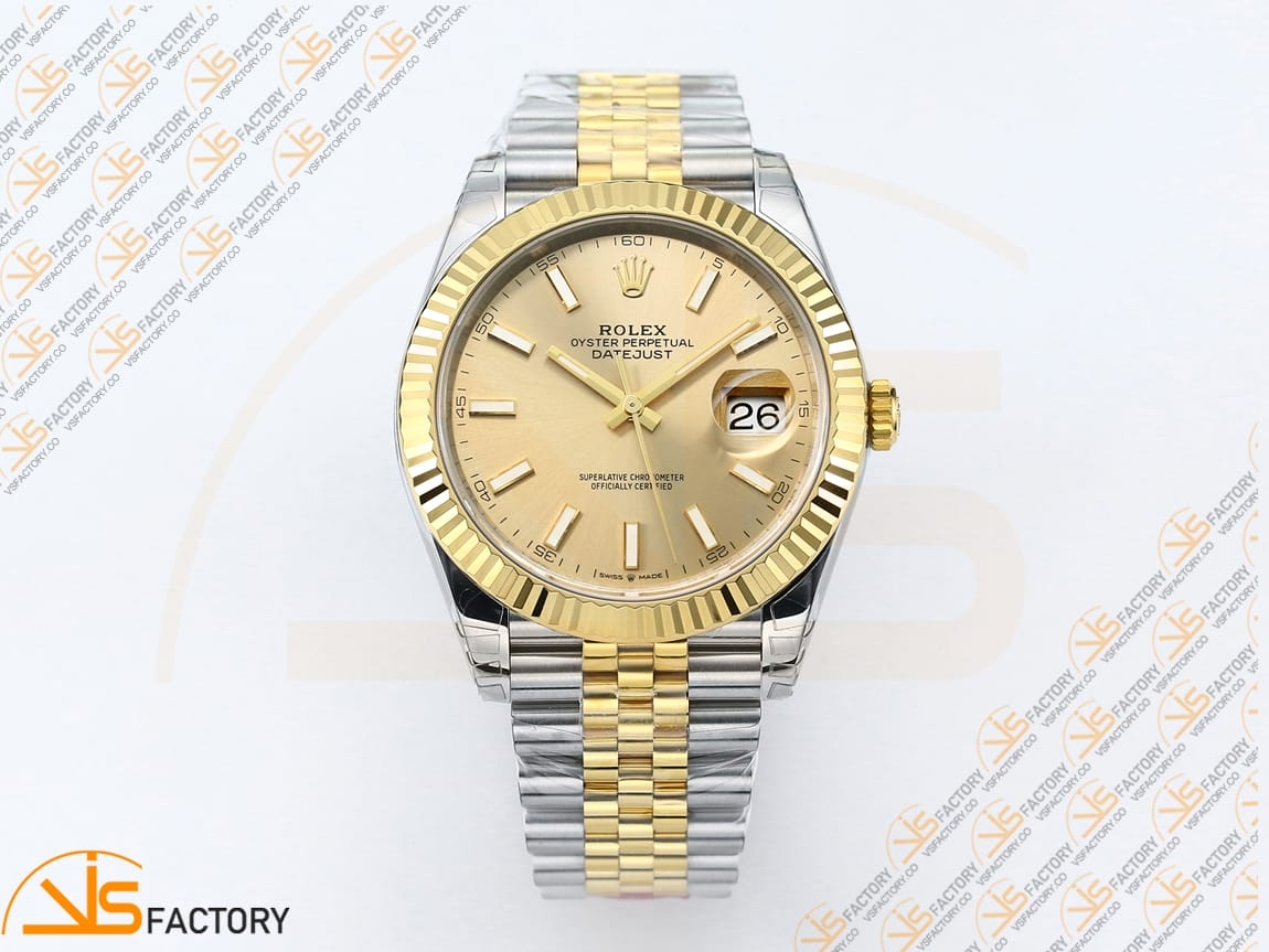 VS Factory Rolex DateJust 41 126333 Yellow Gold Dial SS/YG VS3235 Movement - 图片 3