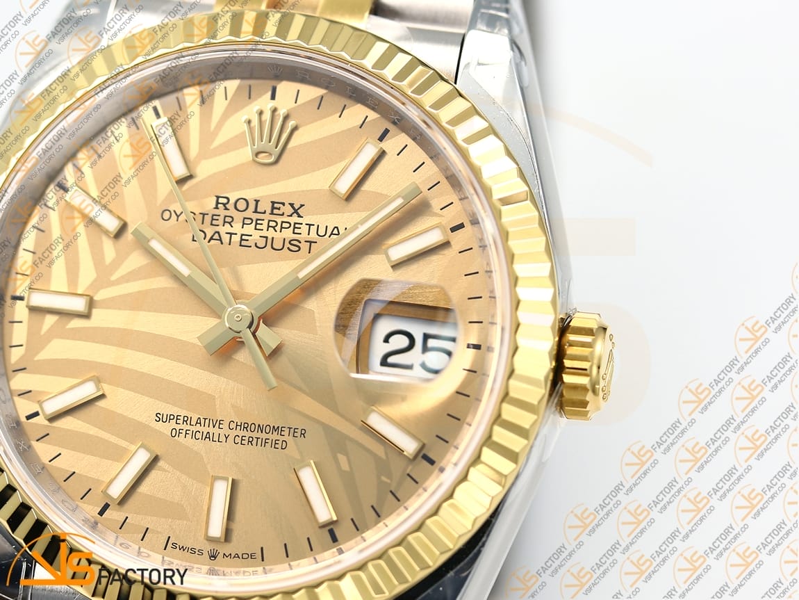 VSFactory (VSF) Rolex Datejust 36 126233 Leaf Dial 904L Steel Yellow Gold VS3235 Movement - 图片 7