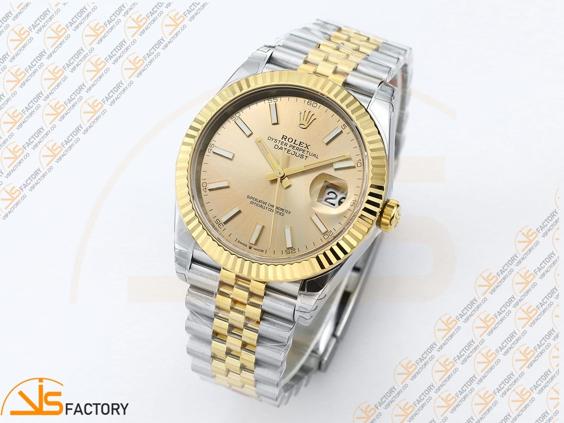 VS Factory Rolex DateJust 41 126333 Yellow Gold Dial SS/YG VS3235 Movement - 图片 4