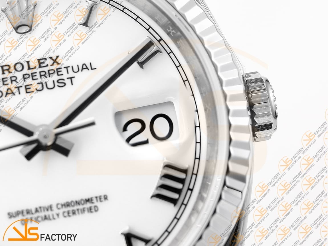 VSFactory (VSF) Rolex Datejust 36 126234 White Roman Dial – 904L Steel / VS3235 Movement - 图片 9