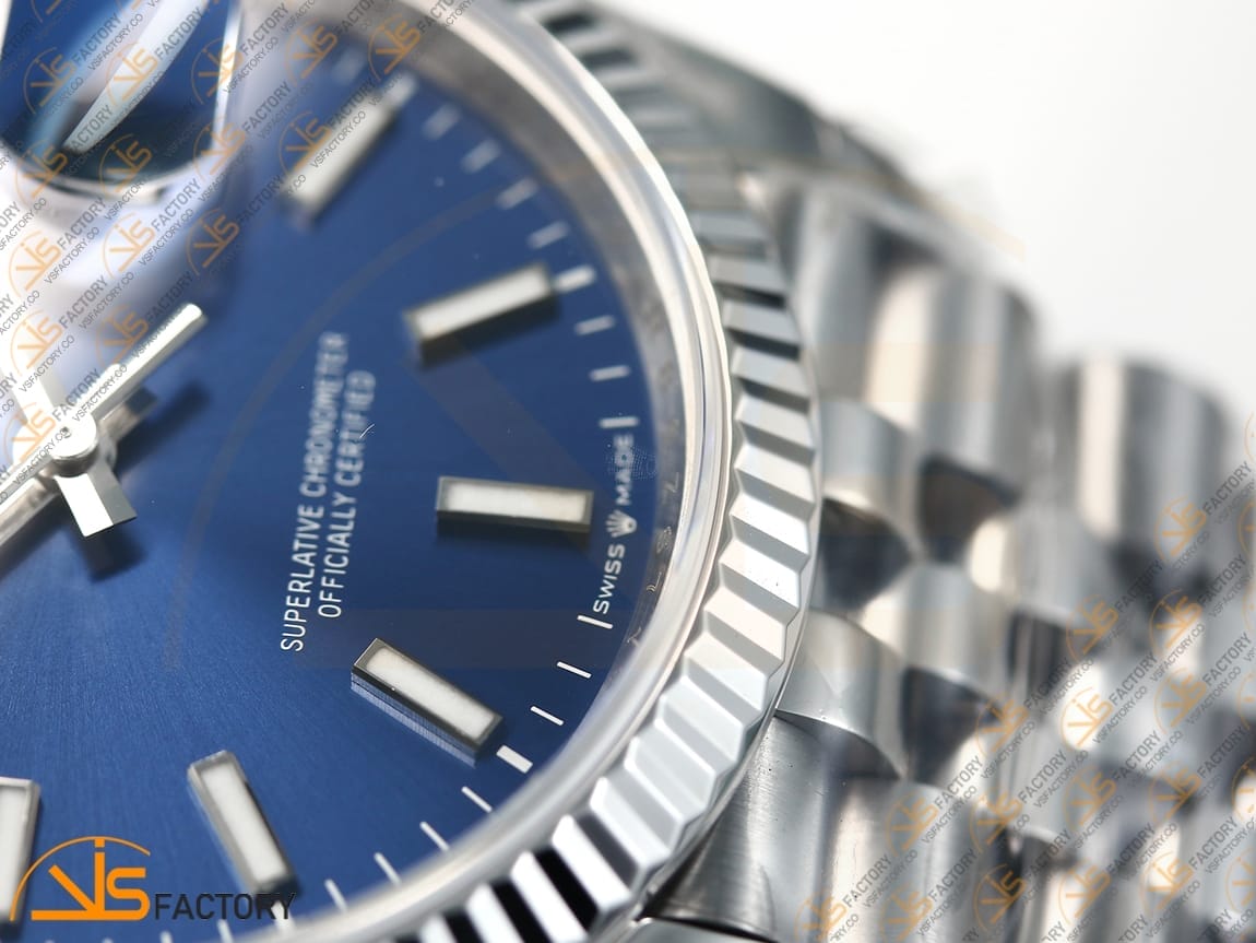 VSFactory (VSF) Rolex DateJust 36 126234 Blue Stick Dial 904L Steel Jubilee Bracelet VS3235 Movement - 图片 6