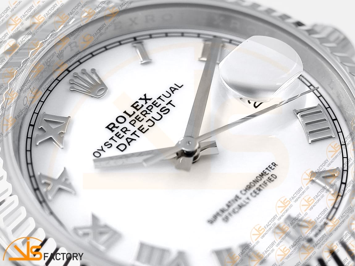 VSFactory (VSF) Rolex Datejust 36 126234 White Roman Dial – 904L Steel / VS3235 Movement - 图片 8