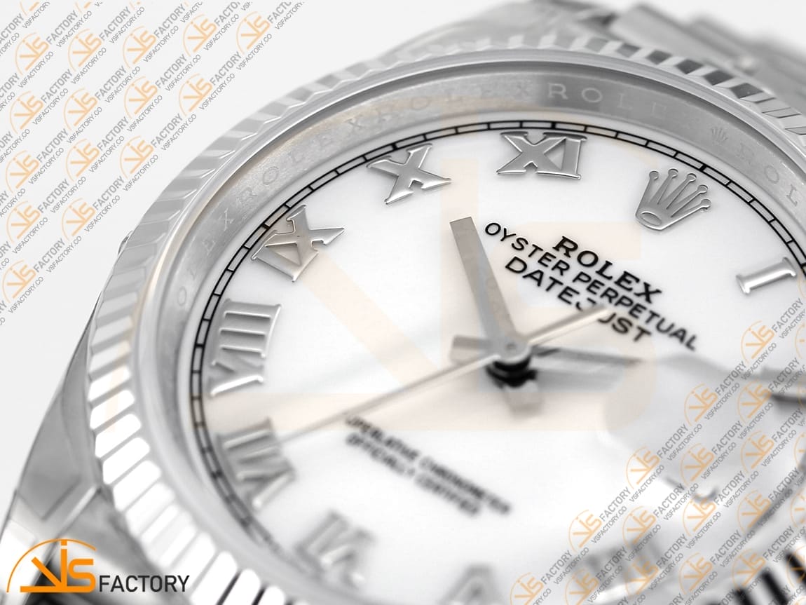 VSFactory (VSF) Rolex Datejust 36 126234 White Roman Dial – 904L Steel / VS3235 Movement - 图片 7