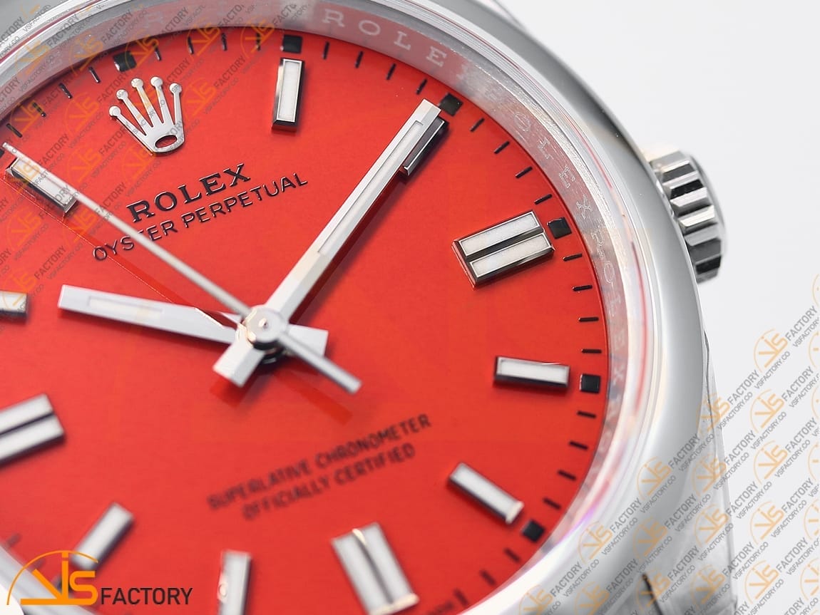 VSFactory (VSF) Rolex Oyster Perpetual 126000 Red Dial 904L Steel VS3230 Movement - 图片 8