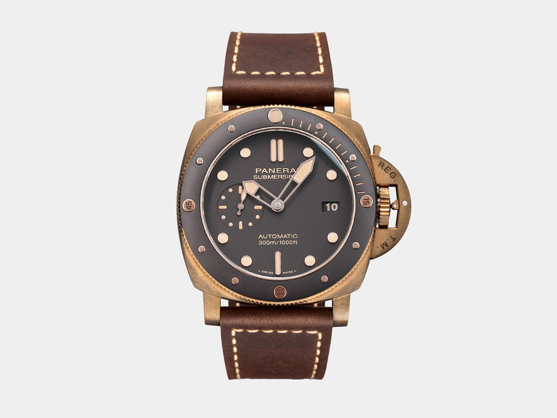 VS Factory Panerai Submersible Bronzo PAM968 Brown Dial Bronze Brown Ceramic P.9010 Movement
