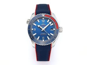 VSFactory (VSF) Omega Planet Ocean 43.5mm Pyeongchang 2018 Blue Dial SS Case Blue Nylon Strap A8900 Movement