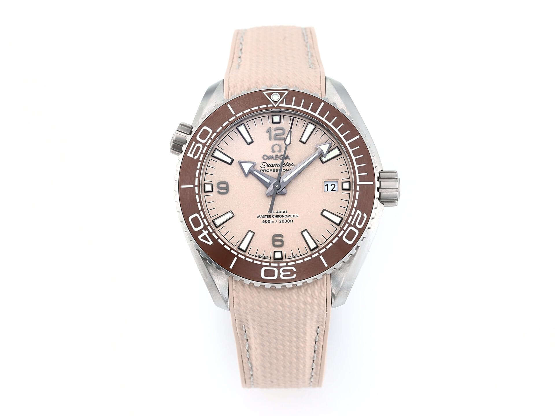 VSFactory (VSF) Omega Planet Ocean 43.5mm Sand Dial SS Case Brown Bezel Sand Rubber Strap A8900 Movement