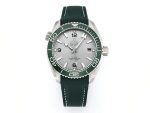 VSFactory (VSF) Omega Planet Ocean 43.5mm White Dial SS Case Green Bezel Green Rubber Strap A8900 Movement