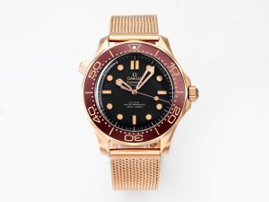 VS Factory Omega Seamaster 300M Diver Black Dial Rose Gold A8806 Movement