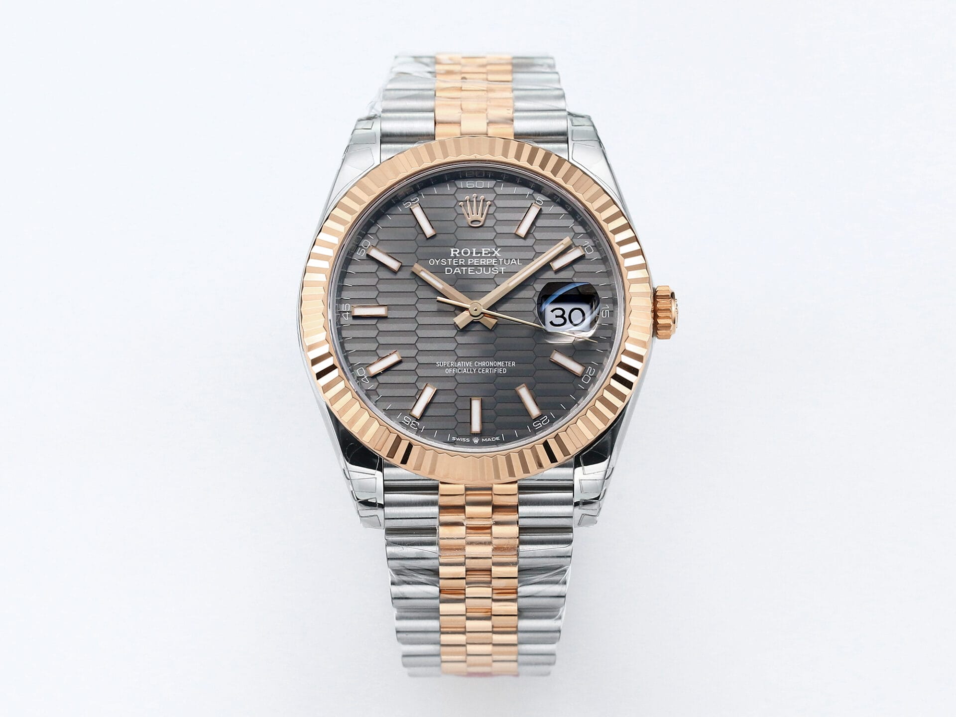 VS Factory Rolex DateJust 41 126331 Gray Textured Dial SS/RG VS3235 Movement