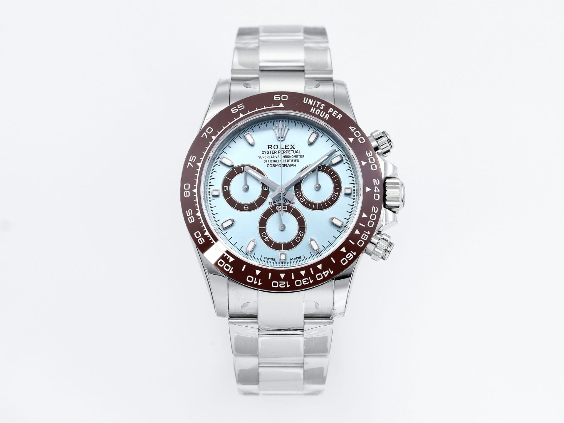 VS Factory Rolex Daytona 116506 Ice Blue Dial Brown Ceramic 904L Steel DD4130 Movement
