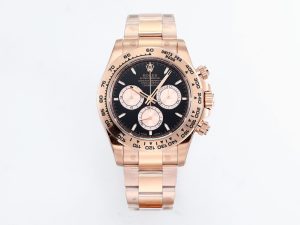 VS Factory  Rolex Daytona 126505 Black Dial RG RG Bracelet Weighted VS4131 Movement