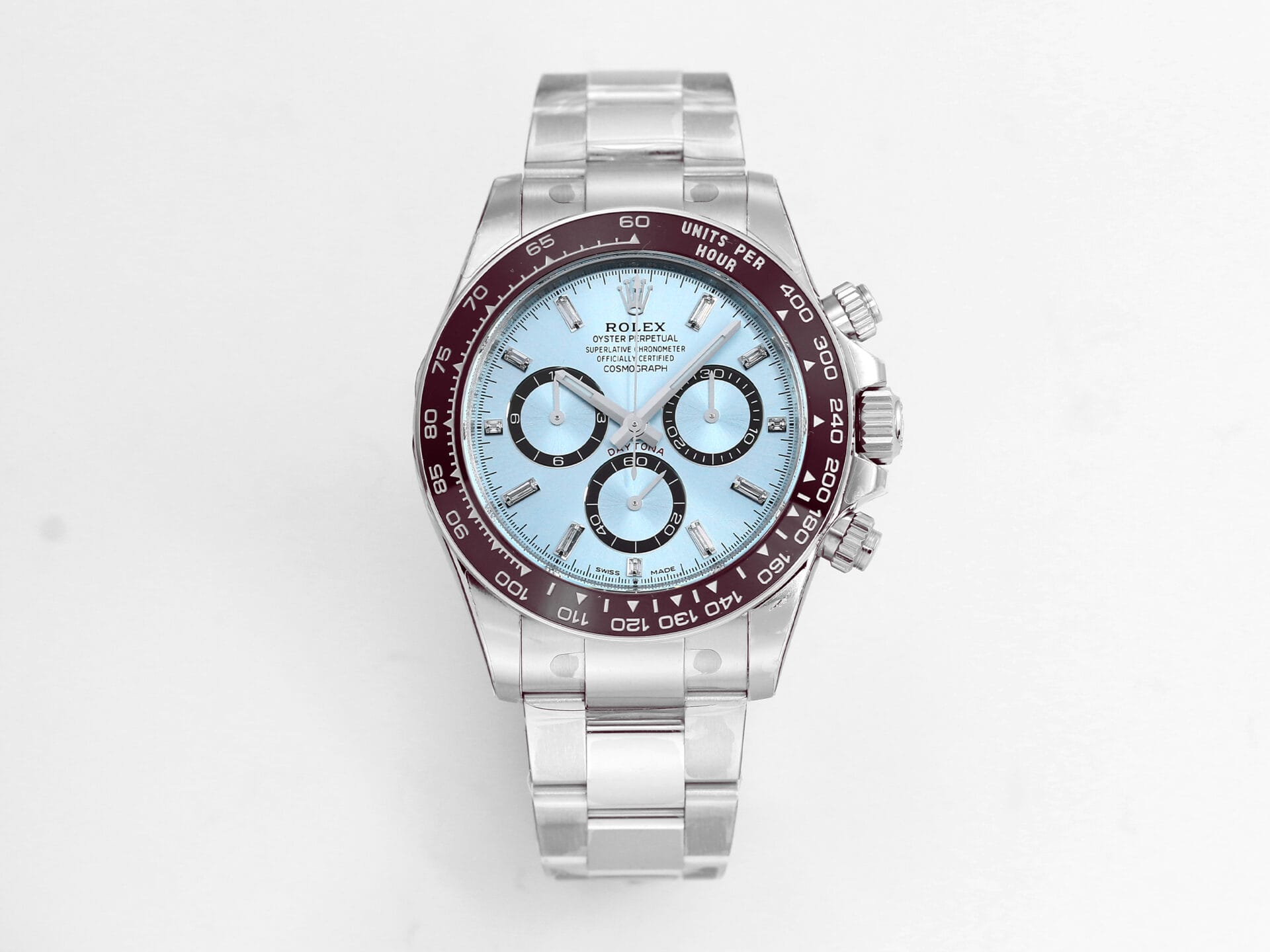 VS Factory Rolex Daytona 126506 Ice Blue Crystal Dial 904L Steel Oyster Bracelet Weighted VS4131 Movement
