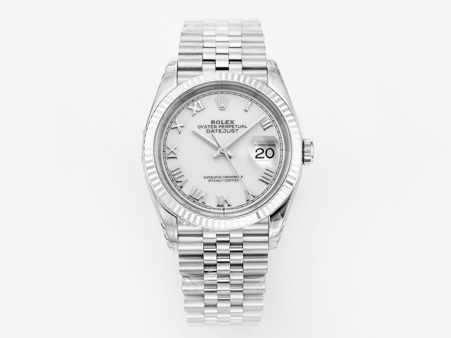 VSFactory (VSF) Rolex Datejust 36 126234 White Roman Dial – 904L Steel / VS3235 Movement