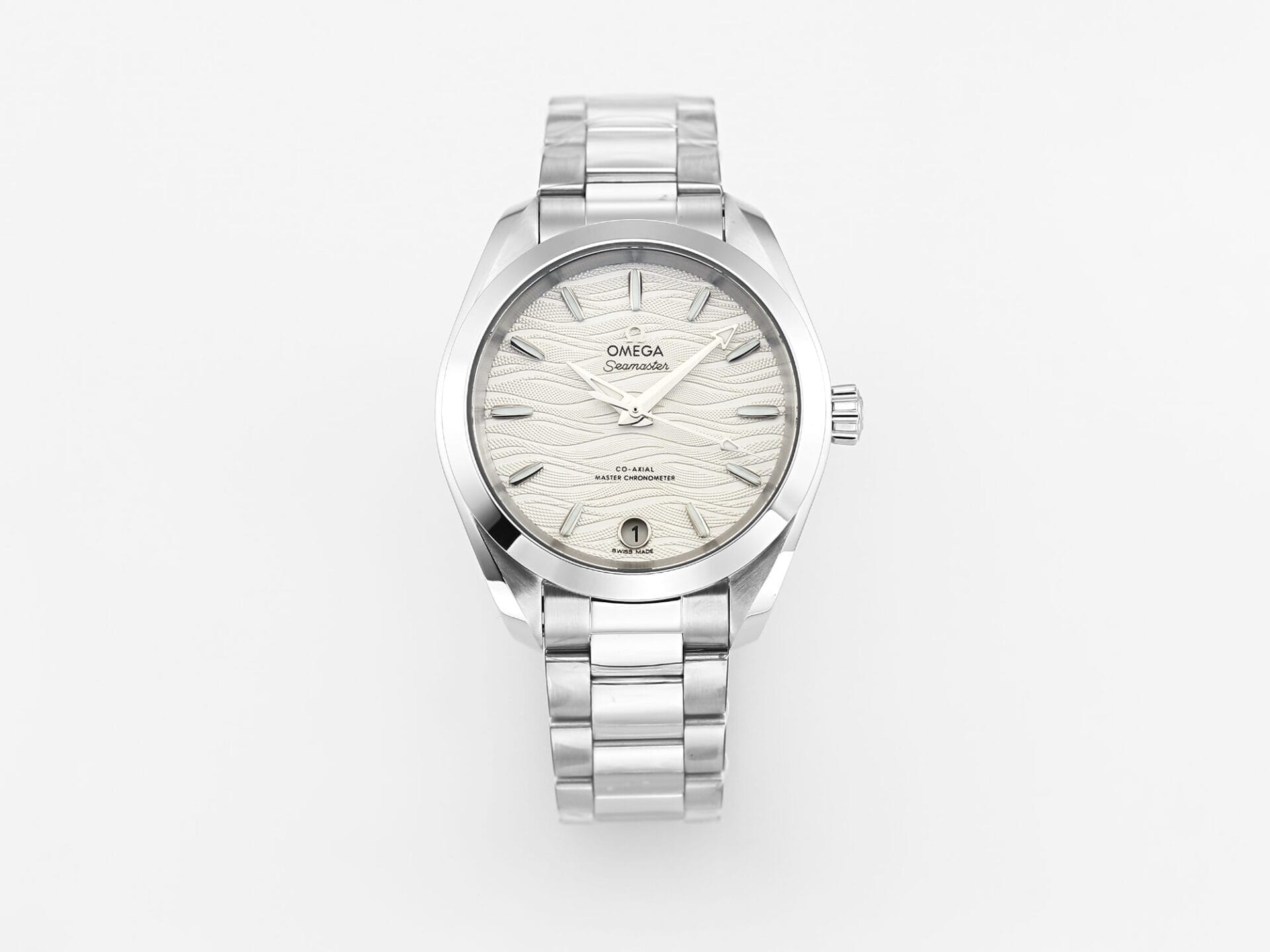 VSFactory (VSF) Omega Aqua Terra 150M 34mm White Wave Dial Steel A8800 Movement