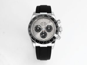 VS Factory Rolex Daytona 126519 Gray Black Dial White Gold Oysterflex Strap Weighted VS4131 Movement