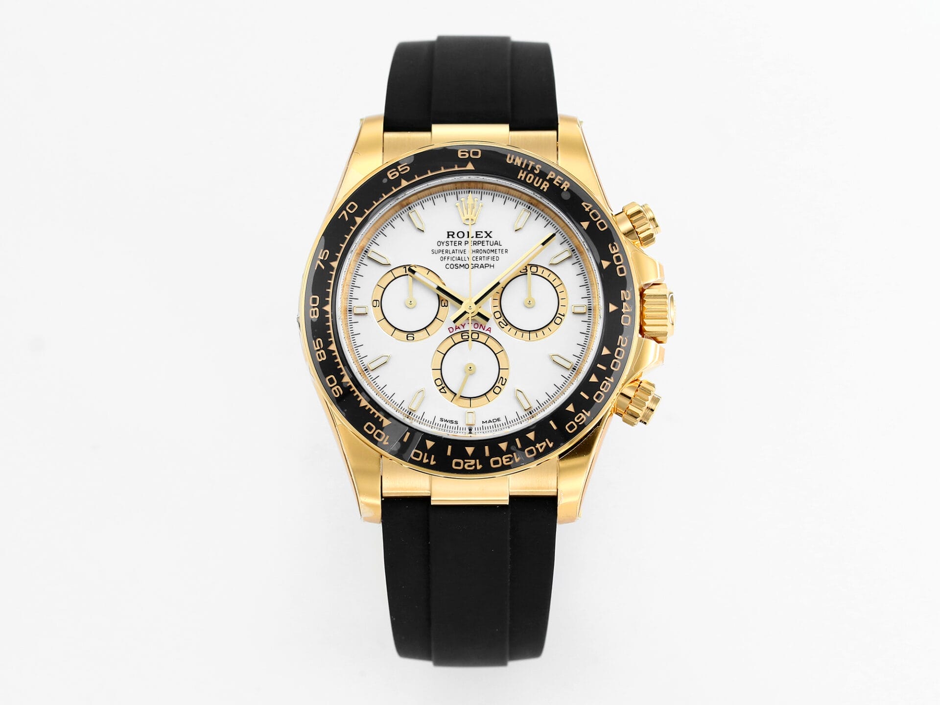 VSFactory (VSF) Rolex Daytona 126518 White Dial Yellow Gold Oysterflex DD4801 Movement