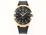 VSFactory (VSF) Omega Constellation Black Ceramic Black Dial YG Black Rubber A8900 Movement