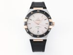 VSFactory (VSF) Omega Constellation Black Ceramic White Dial SSRG Black Rubber A8900 Movement