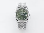 VSFactory (VSF) Rolex DateJust 36 126234 Green Leaf Diamonds Dial 904L Steel Jubilee Bracelet VS3235 Movement