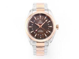 VSFactory (VSF) Omega Aqua Terra 150M GMT Brown Dial SS/RG A8605 Movement