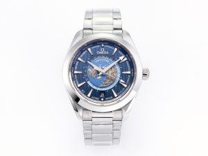 VSFactory (VSF) Omega Aqua Terra Worldtimer Blue Dial Steel A8938 Movement