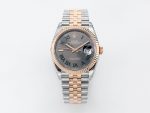 VSFactory (VSF) Rolex DateJust 36 126231 Gray Dial Green Roman Marker 904L Steel and Rose Gold Jubilee Bracelet VS3235 Movement