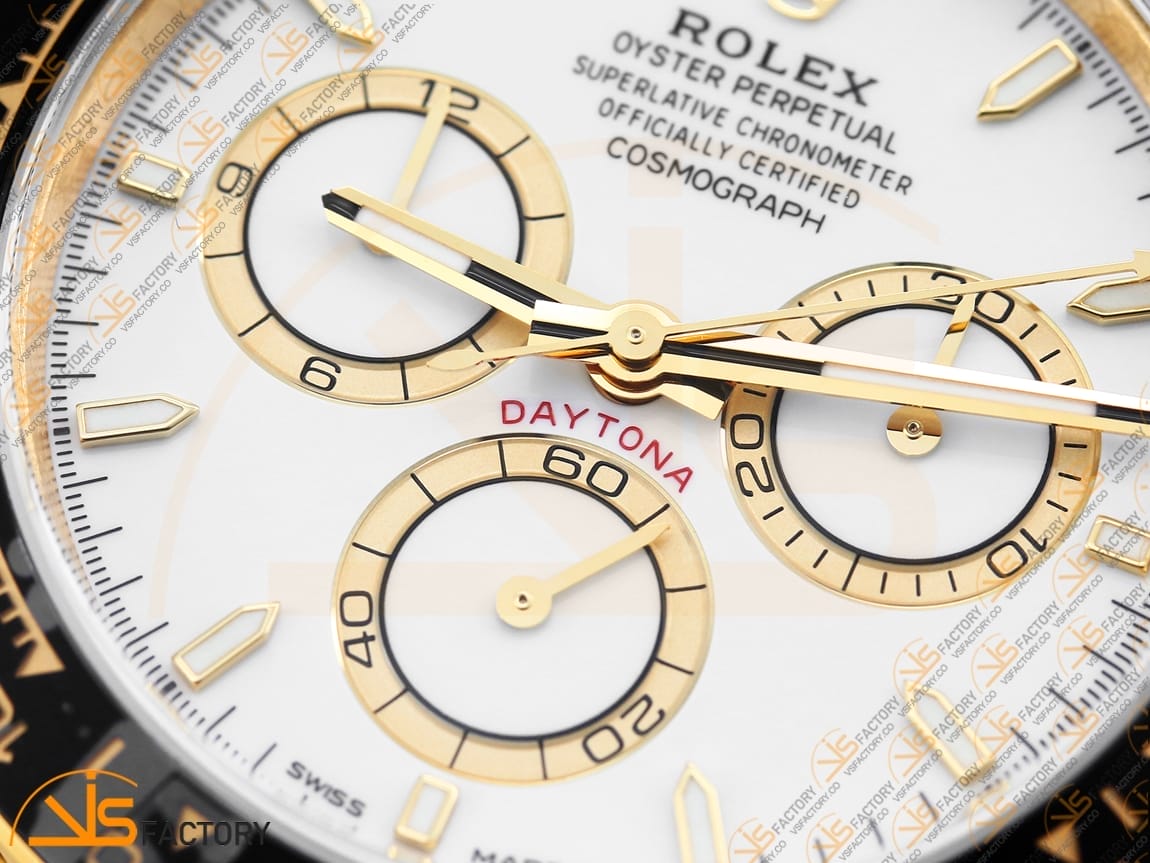 VSFactory (VSF) Rolex Daytona 126518 White Dial Yellow Gold Oysterflex DD4801 Movement - 图片 5