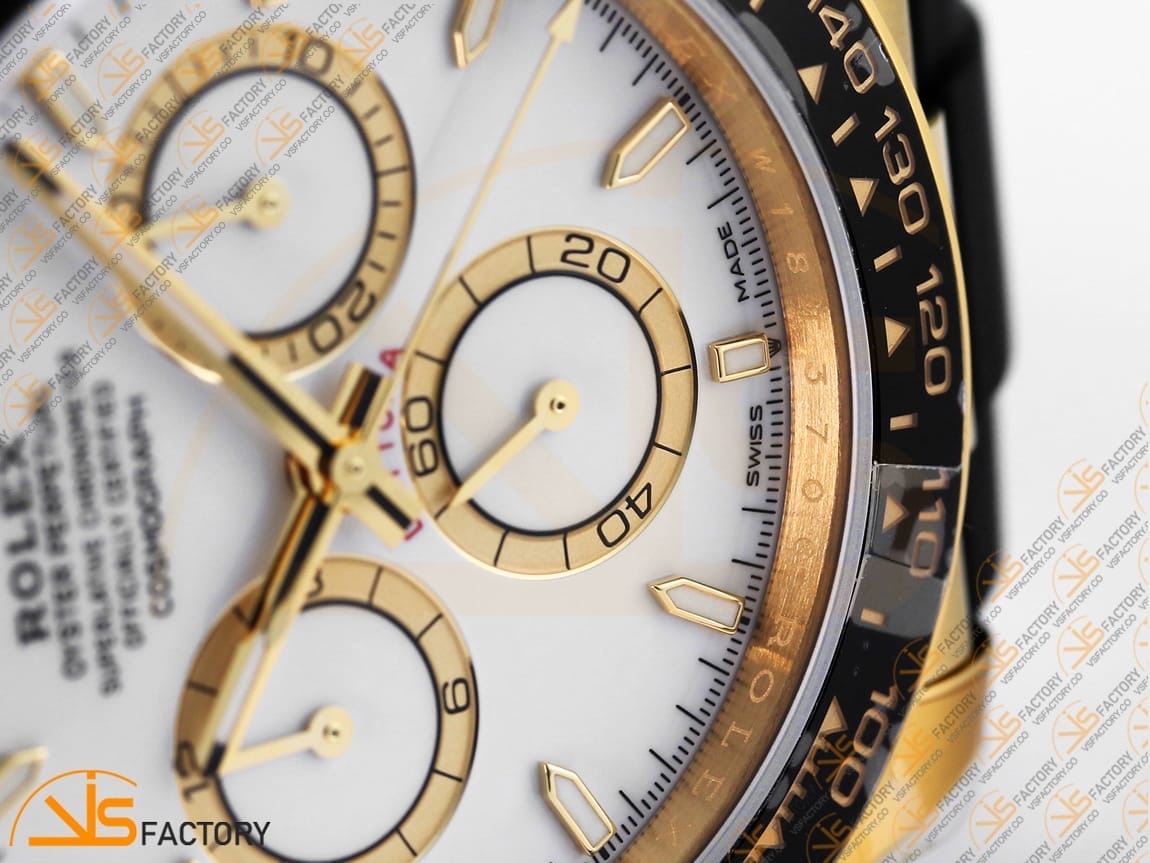VSFactory (VSF) Rolex Daytona 126518 White Dial Yellow Gold Oysterflex DD4801 Movement - 图片 7
