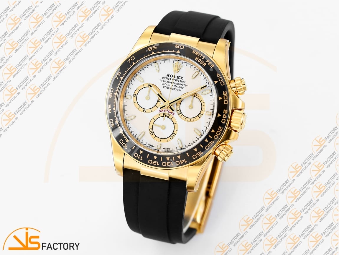 VSFactory (VSF) Rolex Daytona 126518 White Dial Yellow Gold Oysterflex DD4801 Movement - 图片 3