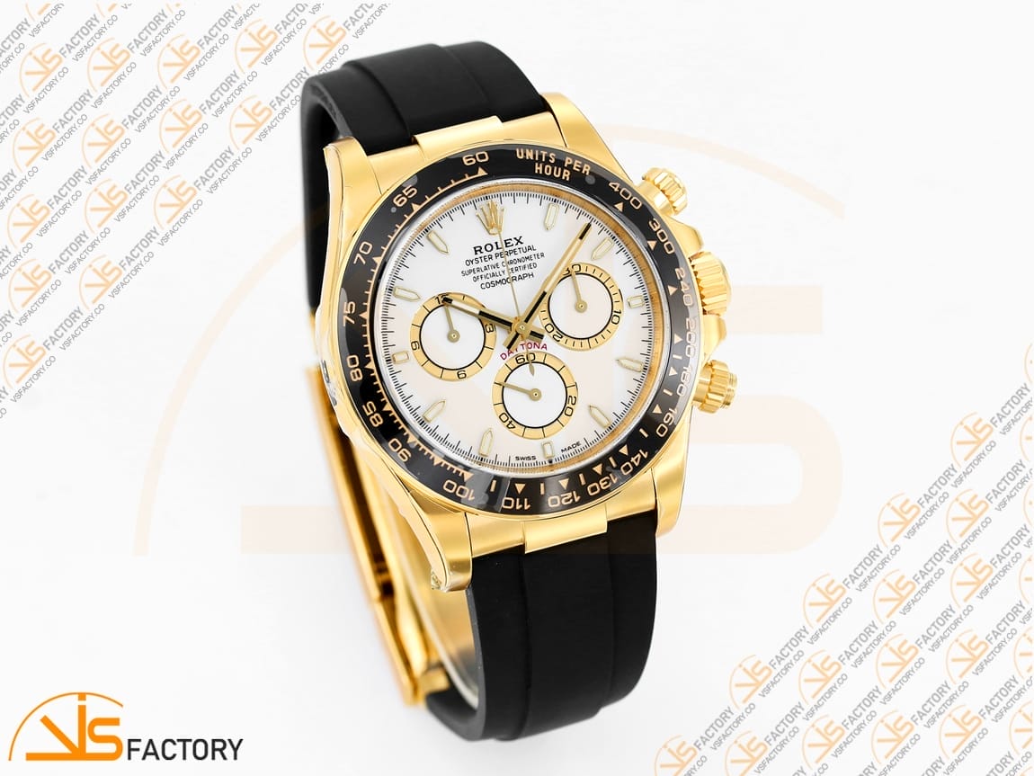 VSFactory (VSF) Rolex Daytona 126518 White Dial Yellow Gold Oysterflex DD4801 Movement - 图片 4