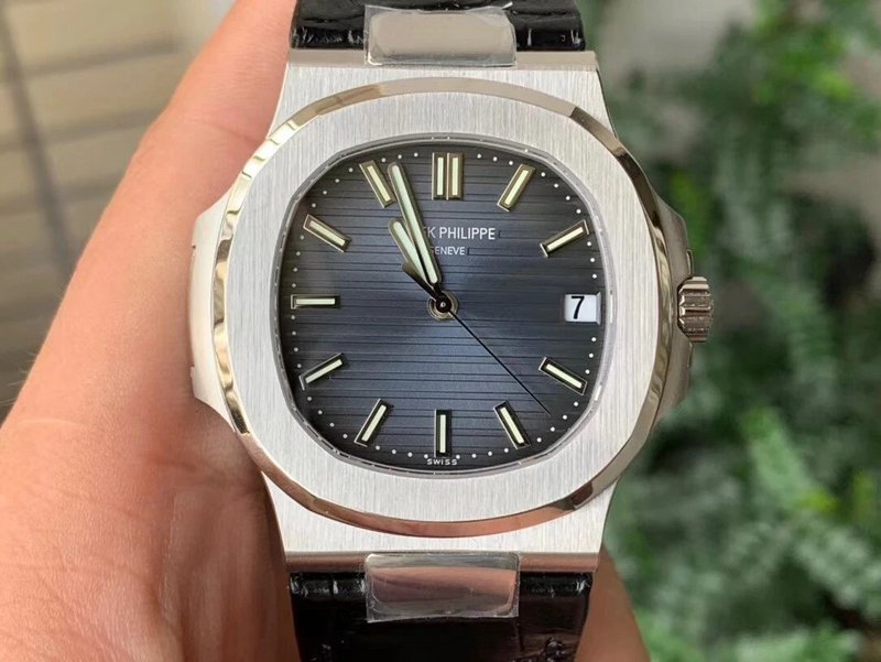 Patek Philippe Nautilus 5711 Blue Dial Leather strap Swiss Clone Replica