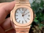 Patek Philippe Nautilus 5711 Rose Gold White Dial Swiss Replica