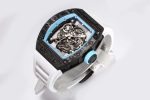 Richard Mille RM055 Balck Case White Rubber Strap Swiss Super Clone