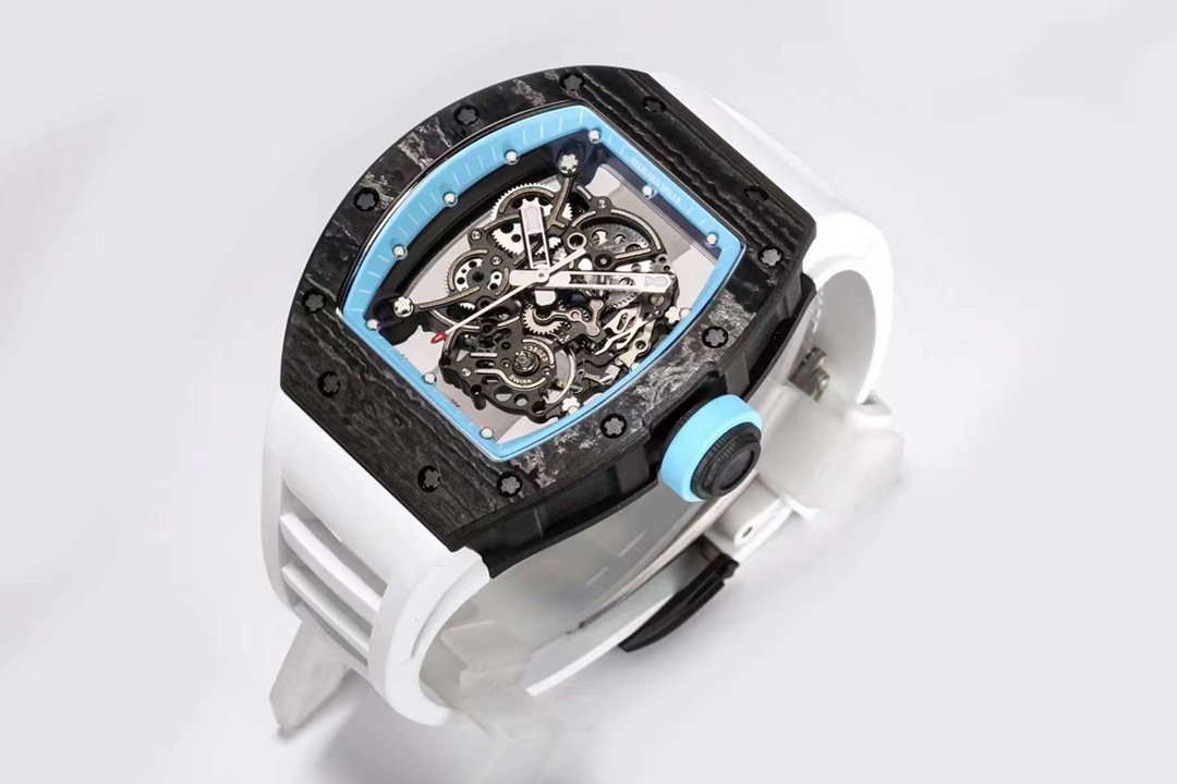 Richard Mille RM055 Balck Case White Rubber Strap Swiss Super Clone