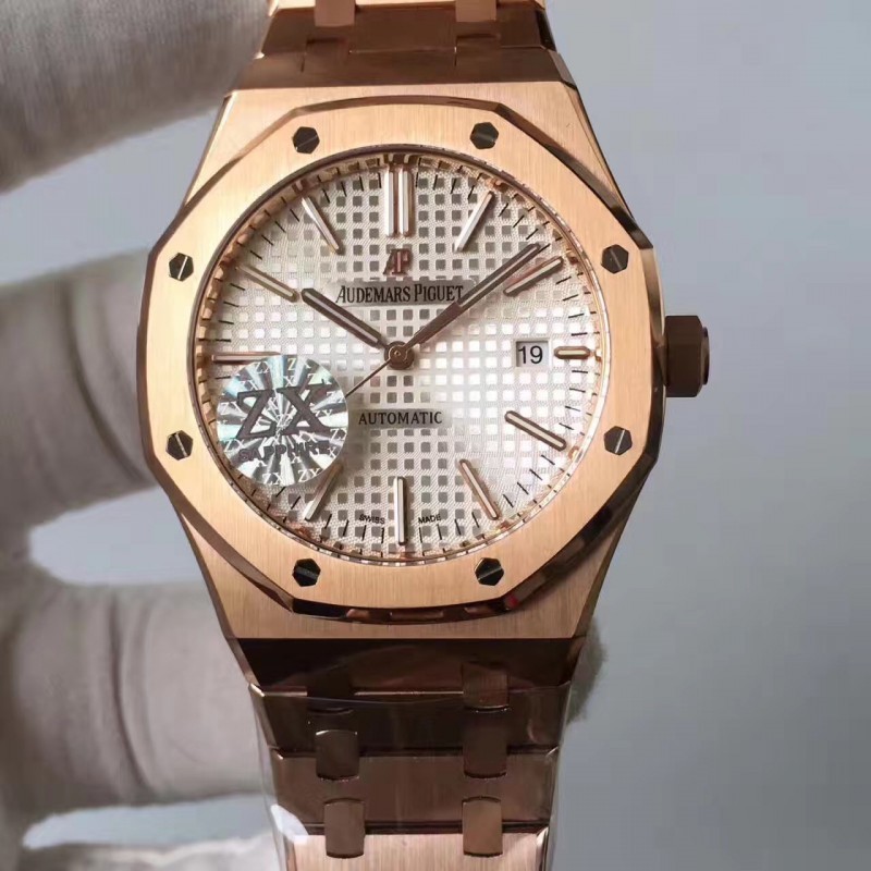 Royal Oak Rose Gold Brown Dial Swiss Movement - Image 9