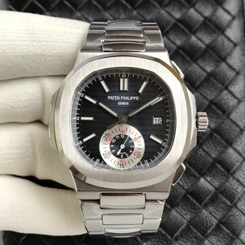 Patek Philippe Nautilus 5980 Blue Dial Chronograph Swiss Replica - Image 2