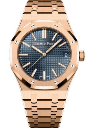 Audemars Piguet Royal Oak Rose Gold Blue Face Clone 4302 Movement