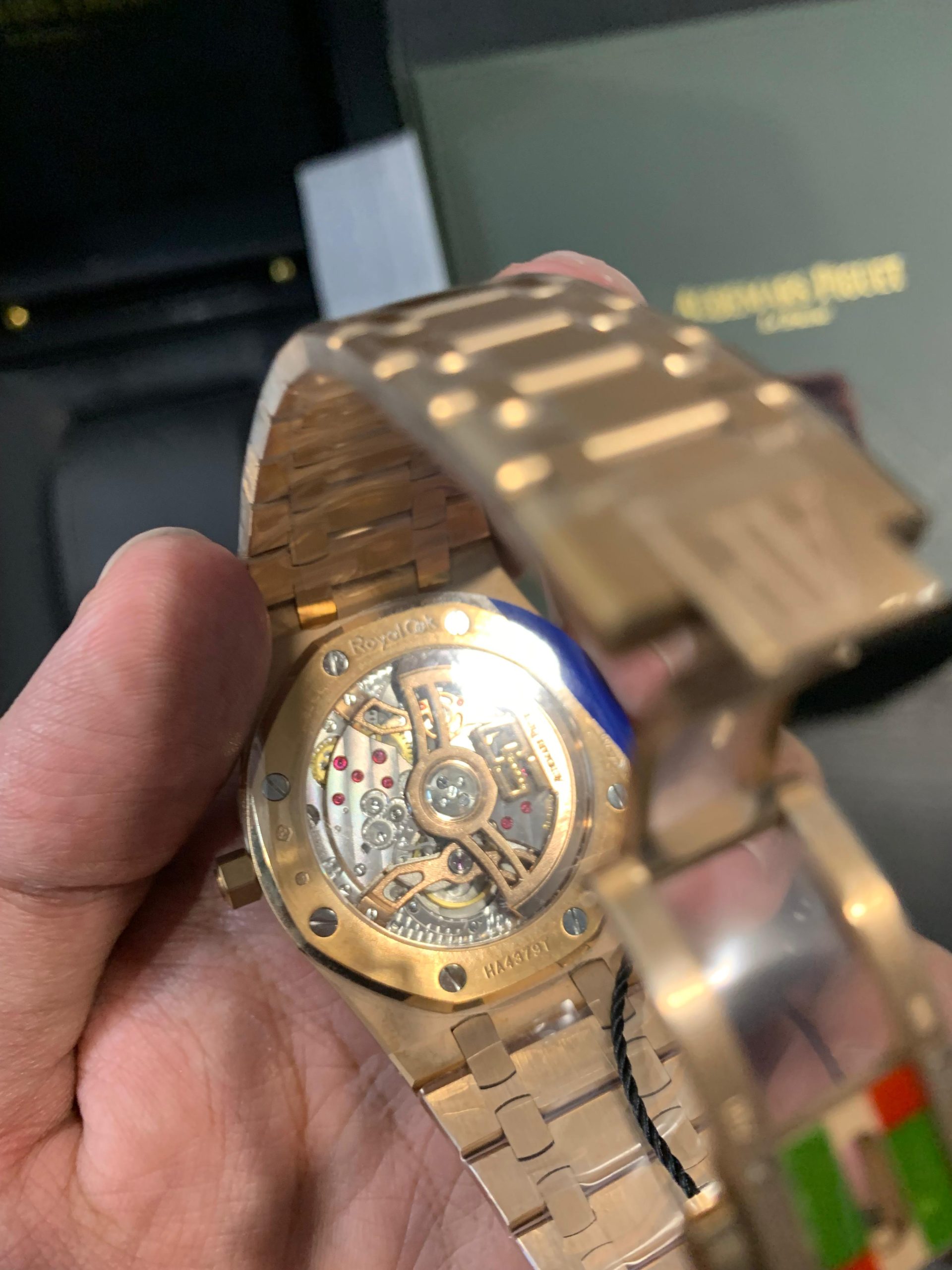 Audemars Piguet Royal Oak Jumbo 16202 Rose Gold Slate Grey Gradient Dial 50th Anniversary Replica - Image 4