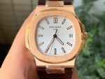 Patek Philippe nautilus 5711 brown Leather Strap Swiss Movement Replica