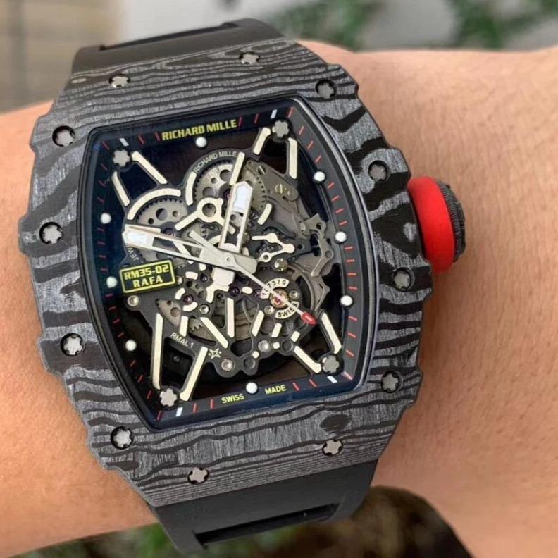 Richard mille RM35-02 Rafa Nadal Black textured Case High-End Copy - Image 6