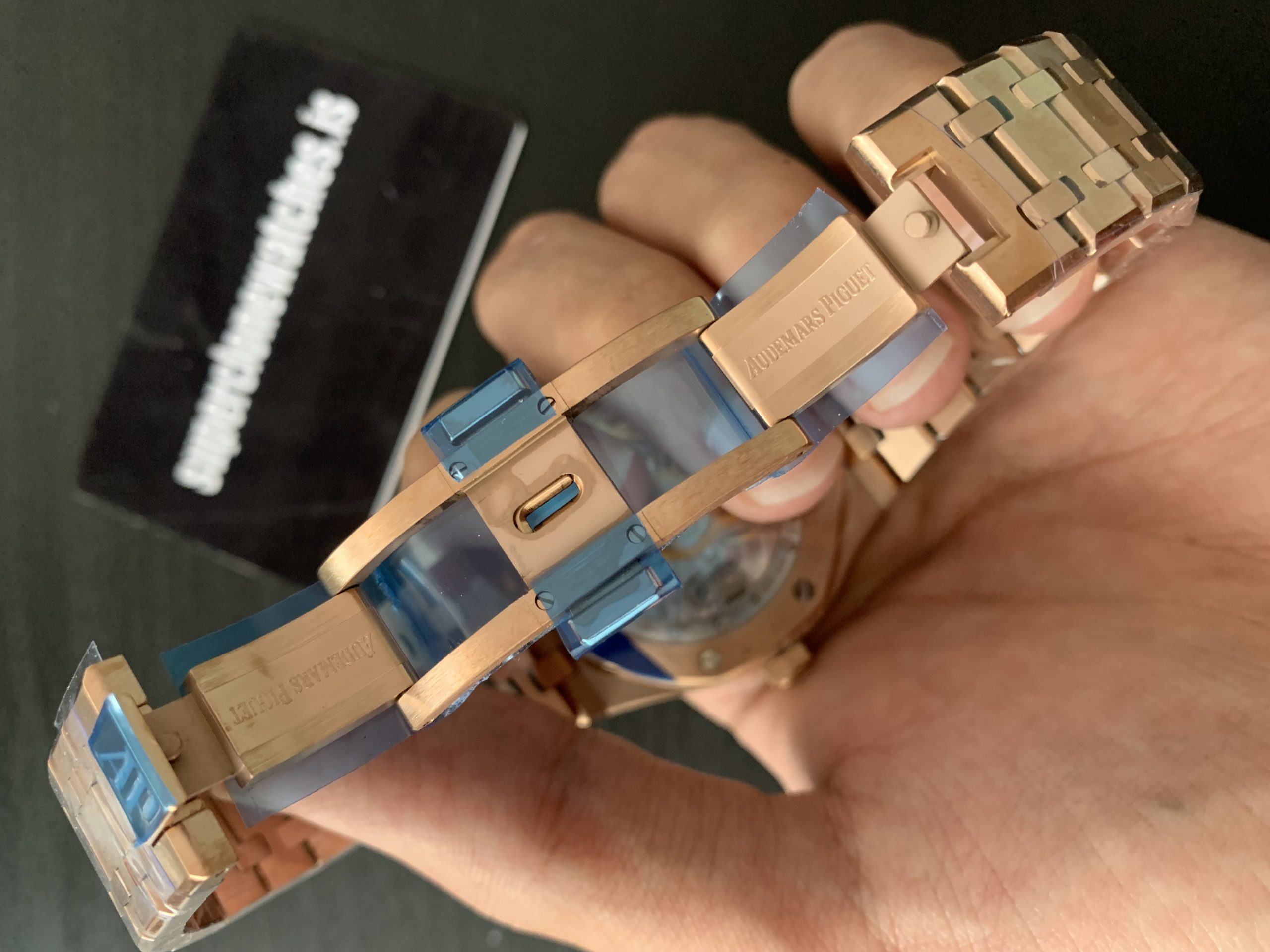 AP Royal Oak Rose Gold Black Dial 15500 Super Clone - Image 3